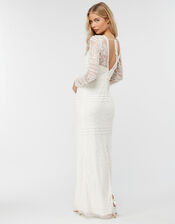 Charlotte Geo Embellished Maxi Wedding Dress, Ivory (IVORY), large