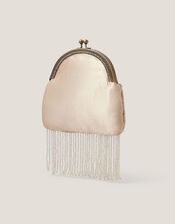 Adela Gemstone Embellished Tassel Purse, , large