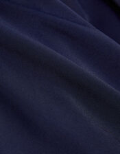 Tia Twist Front Prom Dress, Blue (NAVY), large