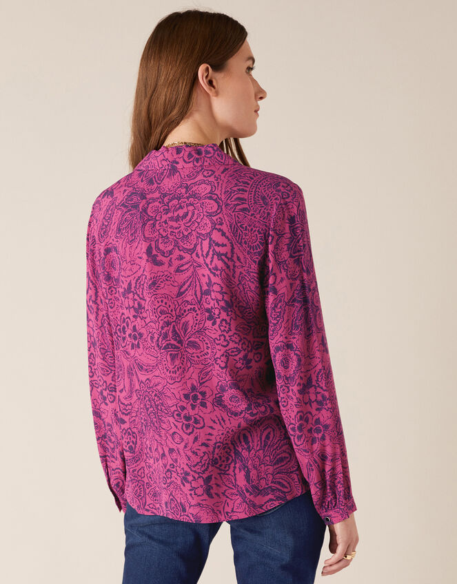 Paisley Print Blouse with LENZING™ ECOVERO™, Pink (PINK), large