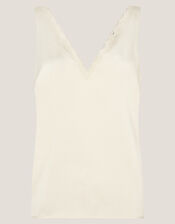 Heidi Satin Cami Top, Ivory (IVORY), large