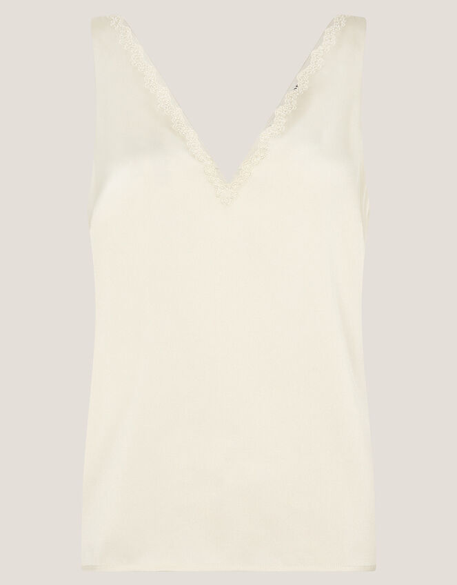 Heidi Satin Cami Top, Ivory (IVORY), large