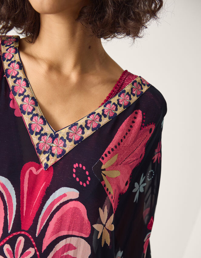 Abbie Floral Print Kaftan, , large