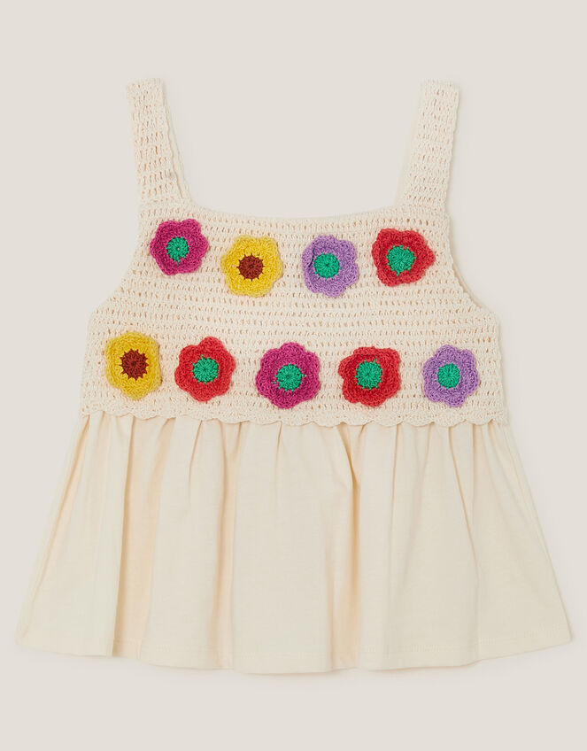 Crochet Flower Cami Top, Pink (PINK), large