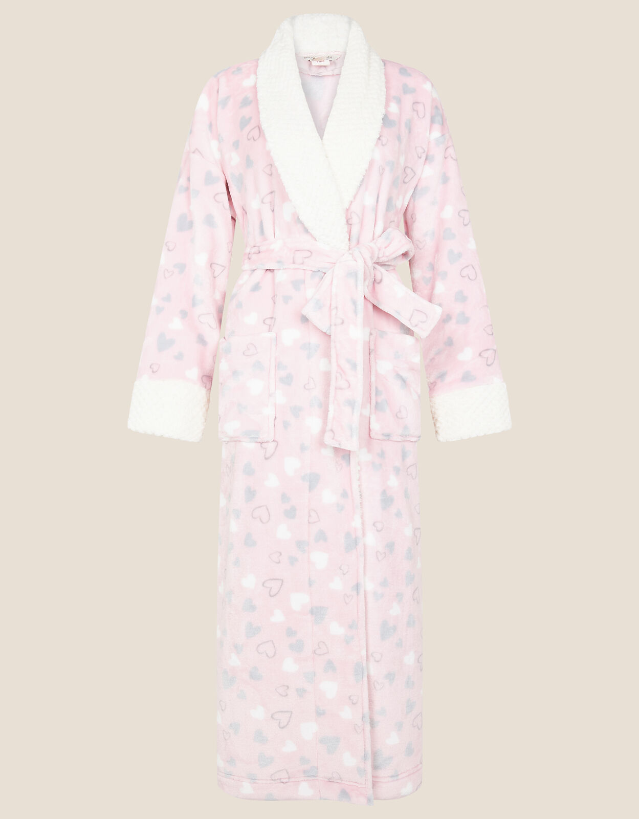 Pink and shop white dressing gown