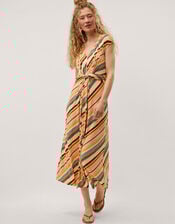 Tola Stripe Jersey Midi Dress, Pink (LIGHT PINK), large
