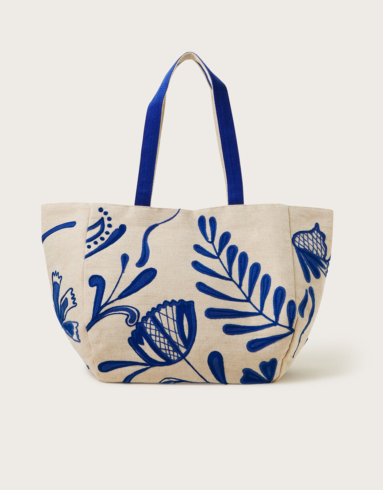 Embroidered beach bag clearance