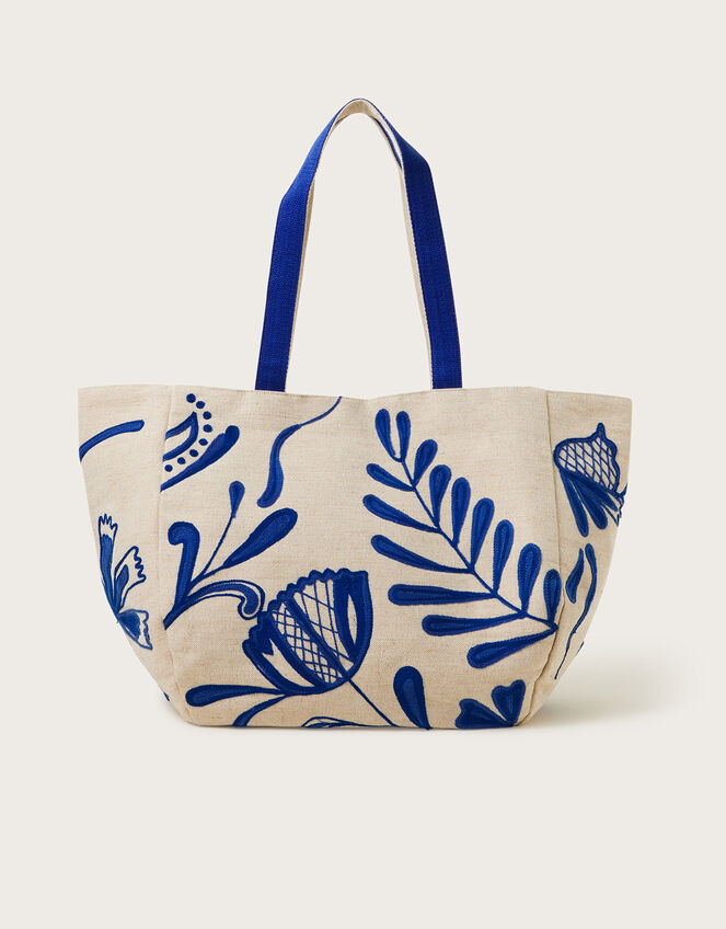 Embroidered Beach Bag, , large