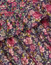 Ditsy Floral Ruffle Dress, Blue (NAVY), large