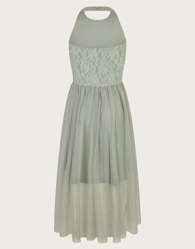 Hayley Halter Lace Prom Dress, Green (SAGE), large