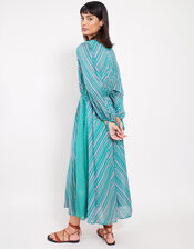East Avery Mix Stripe Midi Dress, Multi (MULTI), large