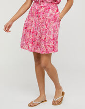 Coco Floral Flippy Skirt in LENZING™ ECOVERO™, Orange (CORAL), large