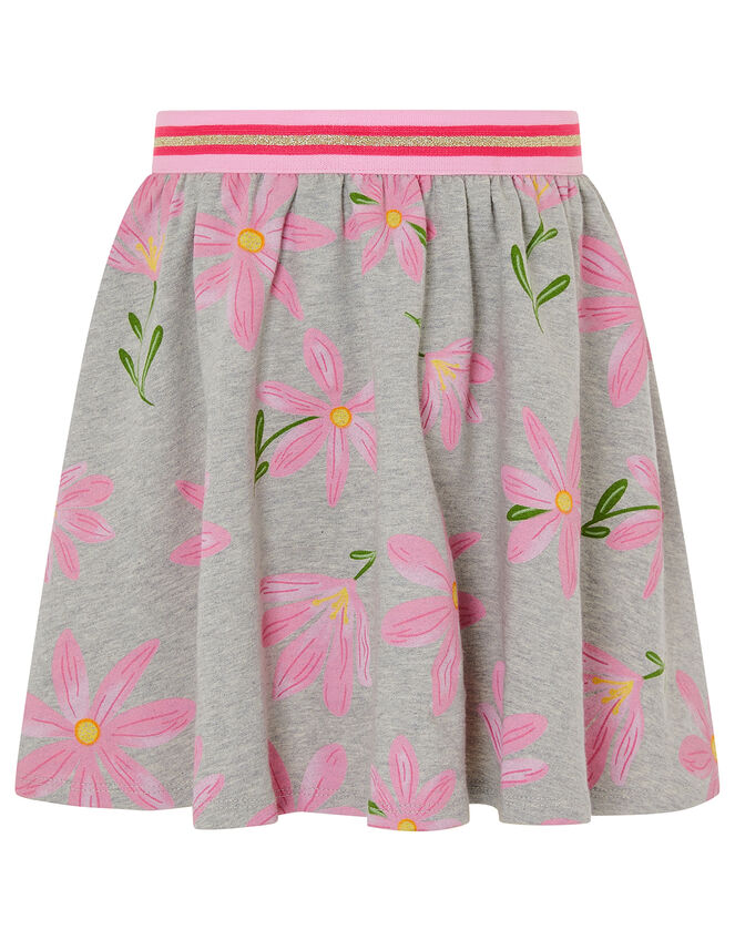 Floral Sweat Set in Organic Cotton, Grey (GREY), large