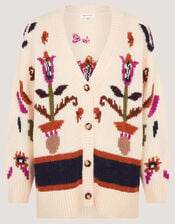 Hera Floral Handknit Cardigan, , large
