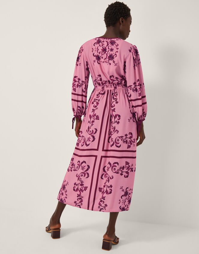 Matilde Floral Long Sleeve Midi Dress, Pink (PINK), large