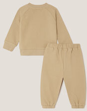 Benny Bear Sweatshirt & Sweatpants Set, Brown (BROWN), large