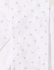 Glitter Heart Tights Set of Two, Multi (MULTI), large