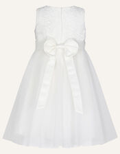 Baby Alice Lace Bodice Tulle Dress, Ivory (IVORY), large