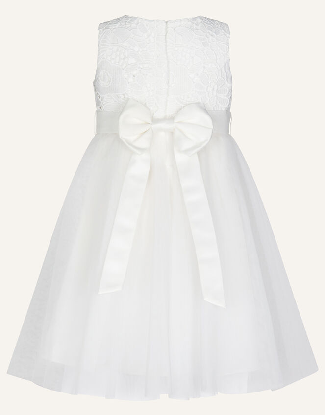 Baby Alice Lace Bodice Tulle Dress, Ivory (IVORY), large