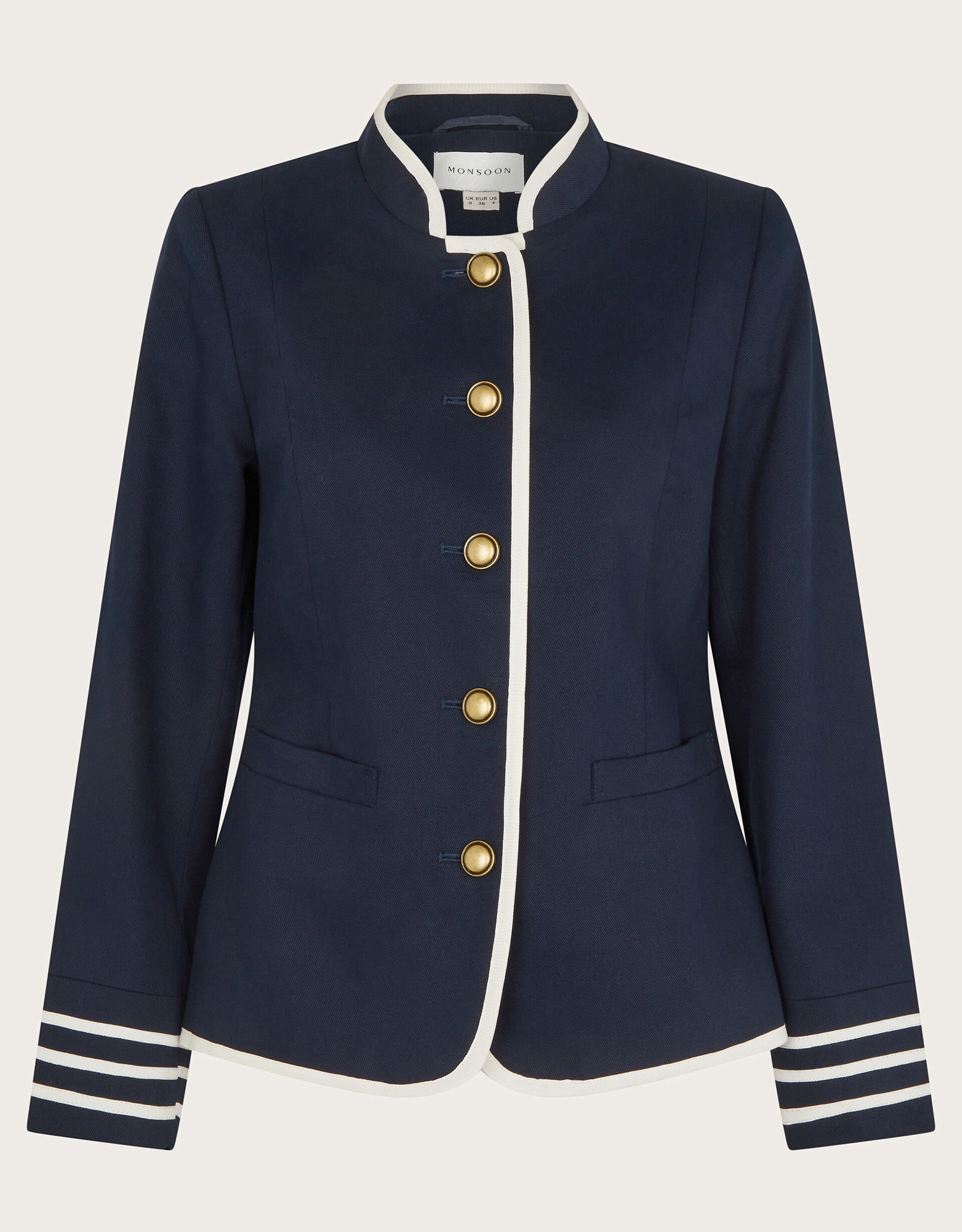 Blue military blazer outlet