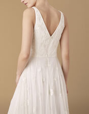 Kate Beaded Floral Bridal Dress, Ivory (IVORY), large