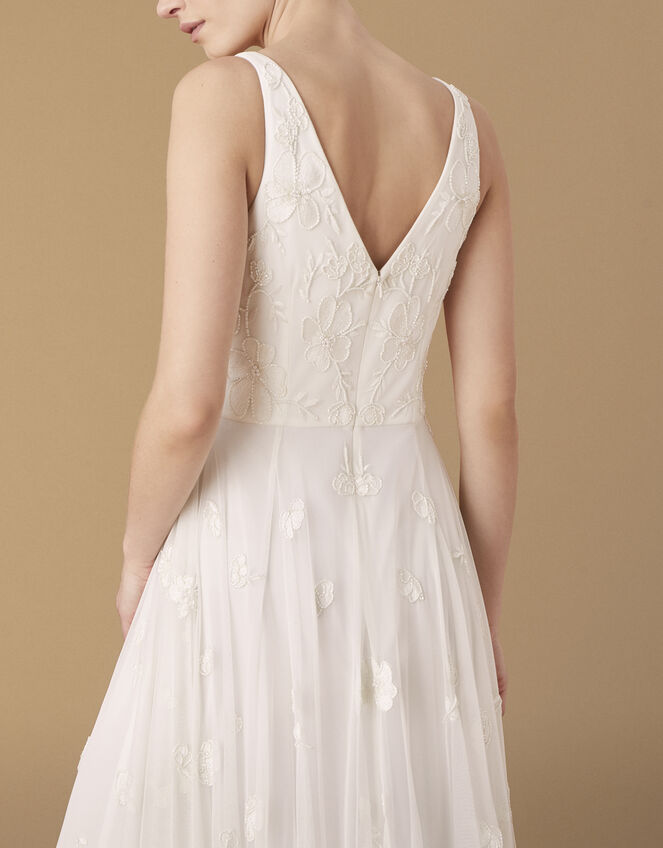 Kate Beaded Floral Bridal Dress, Ivory (IVORY), large