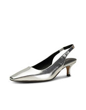 Shoe The Bear Metallic Slingback Kitten Heels, Silver (SILVER), large