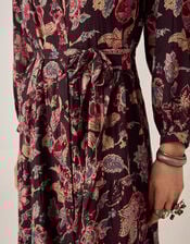 Maison Hotel Louise Paisley Print Maxi Dress, Black (BLACK), large