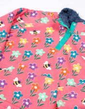 Frugi Floral Snuggle Fleece, Pink (PINK), large