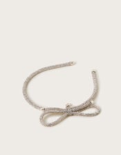 Diamante Bow Headband, , large