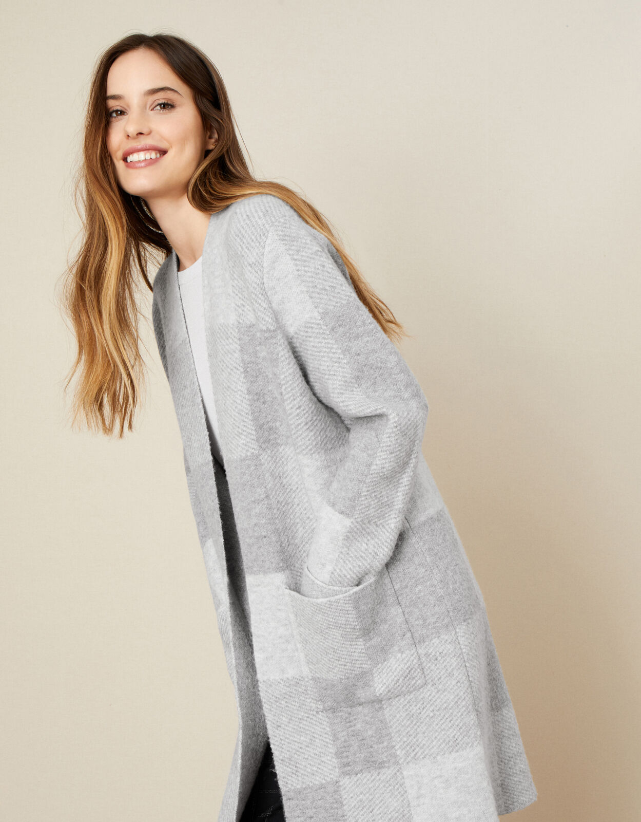 Womens on sale grey coatigan
