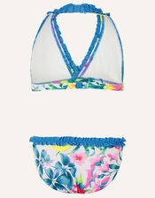 Tropical Floral Ruffle Bikini Set, Multi (MULTI), large