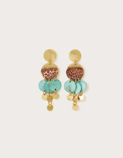 Sibilia Large Turquoise Charm Earrings , , large