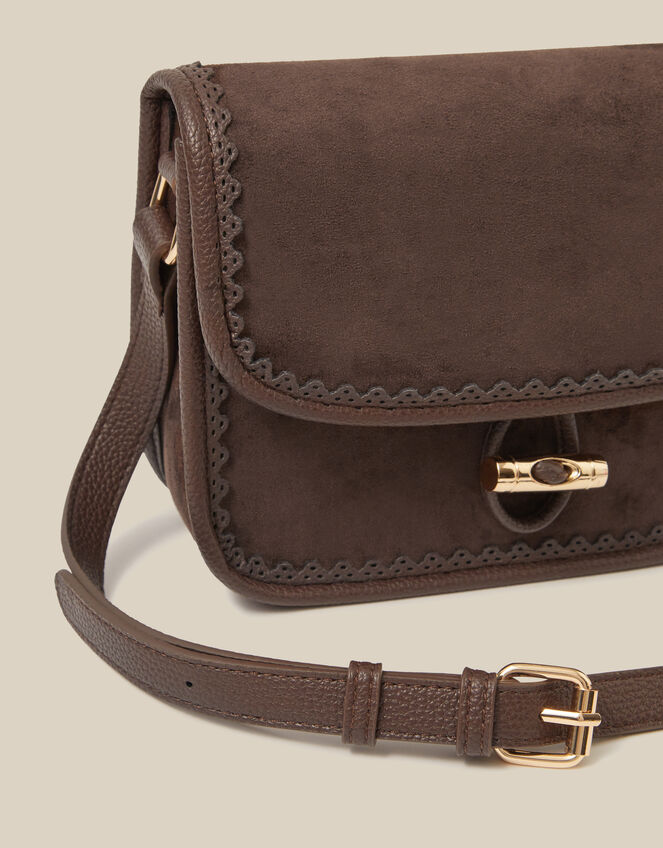 Amy Faux Suede Crossbody Bag, , large