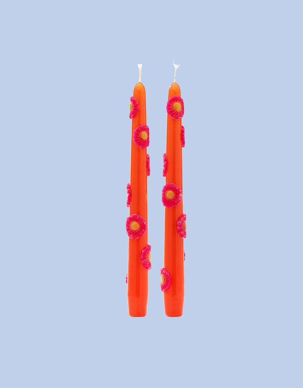 Anna and Nina Floral Candles Set of Two, , large