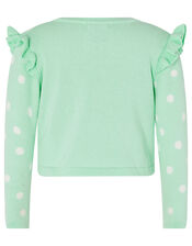 Baby Daisy Cardigan, Blue (TURQUOISE), large