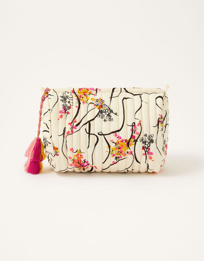 Lady Garden Printed Washbag in Organic Cotton, , large