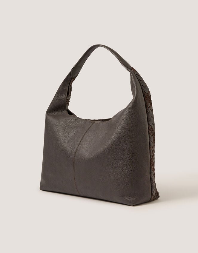 Adele Woven Leather Shoulder Bag, , large