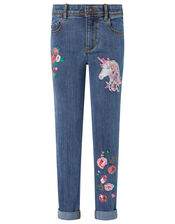 Eliza Sequin Unicorn Jeans, Blue (BLUE), large