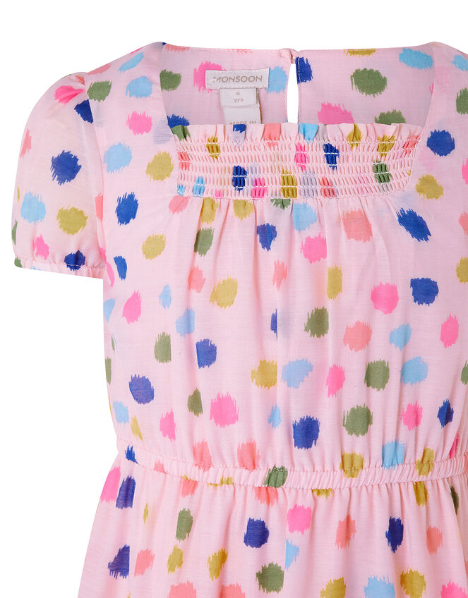 Naomi Colourful Splodge Dress, Pink (PINK), large