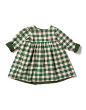 Little Green Radicals Reversible Check Dress, Cream (CREAM), large