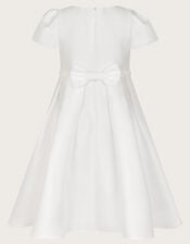 Henrietta Pearl Belt Dress, Ivory (IVORY), large