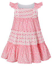 Baby Elsa Floral Dress in Organic Cotton, Pink (PINK), large