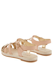 Caged Espadrille Sandals, Pink (PINK), large