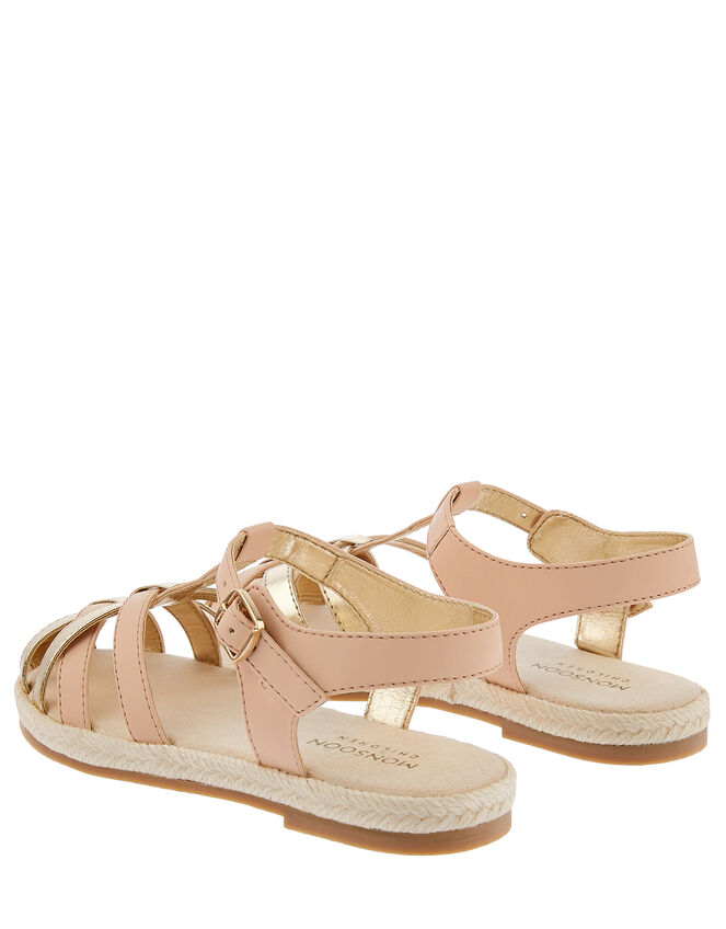 Caged Espadrille Sandals, Pink (PINK), large