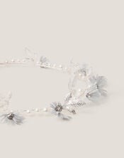 Pearl Embellished Flower Crown, , large