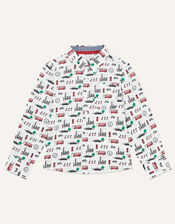 London Printed Shirt, Ivory (IVORY), large