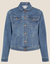 Denim Jacket with Organic Cotton , Blue (DENIM BLUE), large