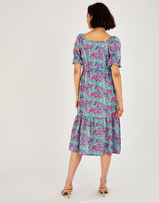 Lottie Floral Jersey Midi Dress, Blue (BLUE), large