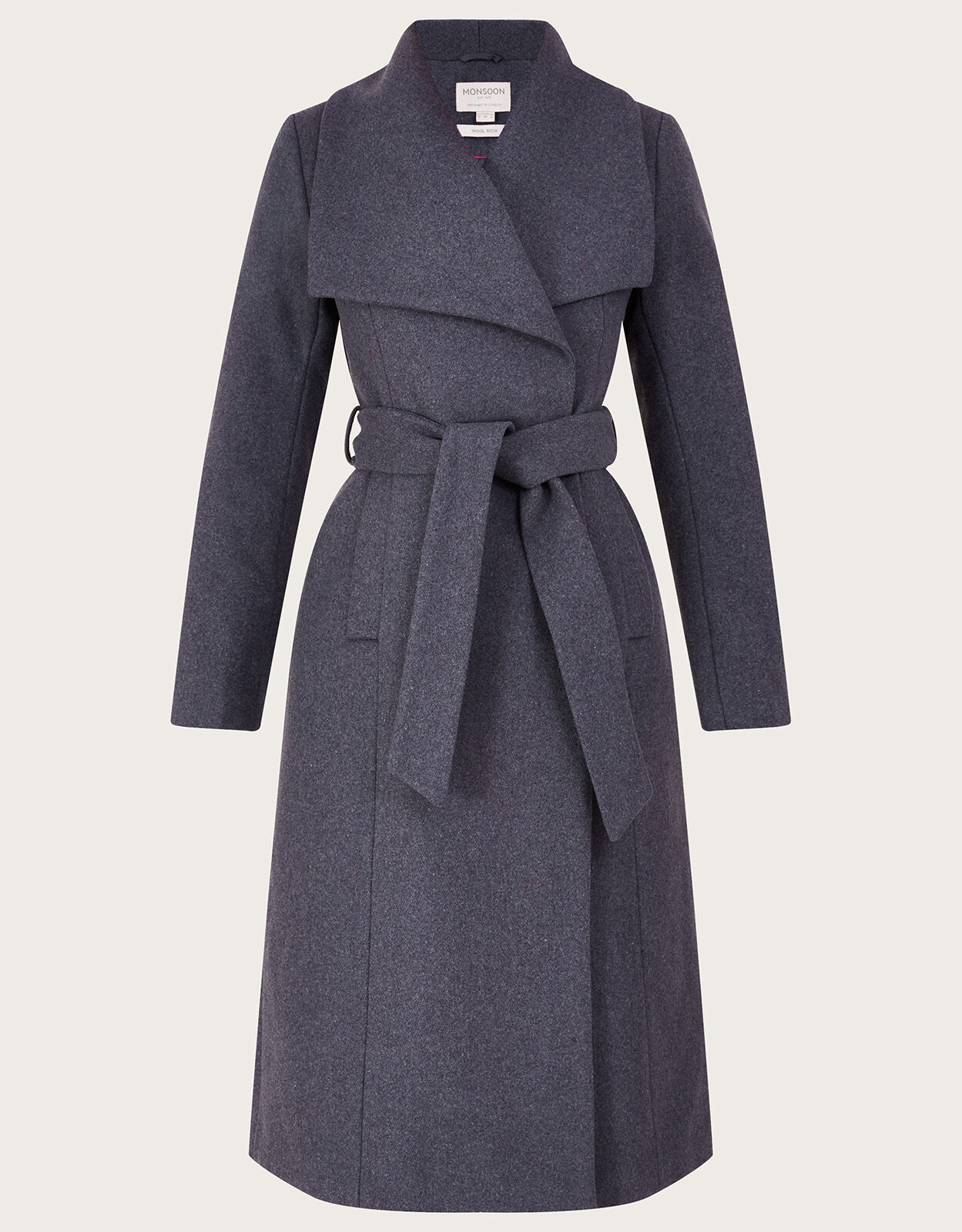 Grey robe coat top